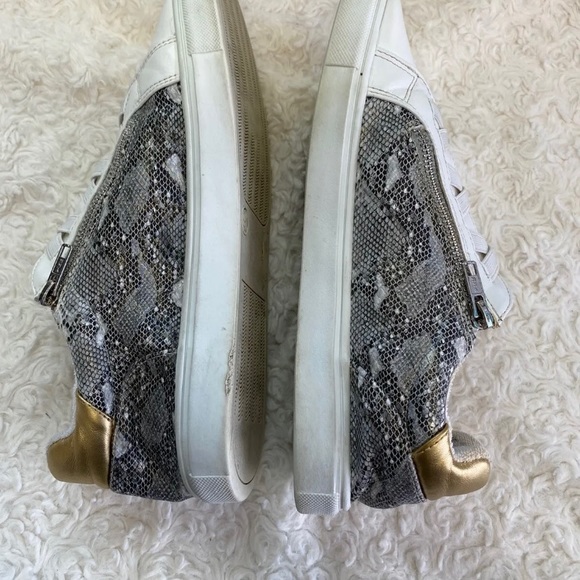 Report Logan Sneakers Snakeskin Metallic Gold women’s size 9 Zippered - Picture 4 of 8